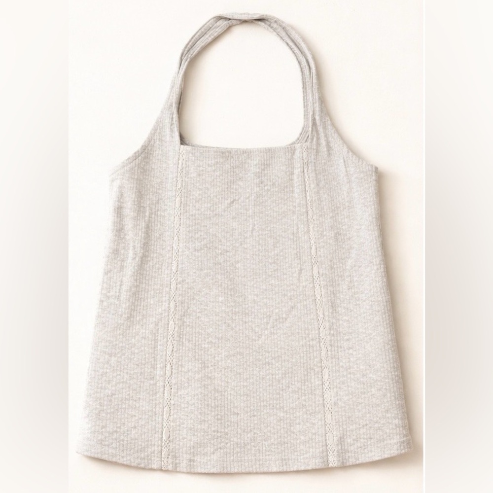 American Eagle Outfitters Gray Crop Top